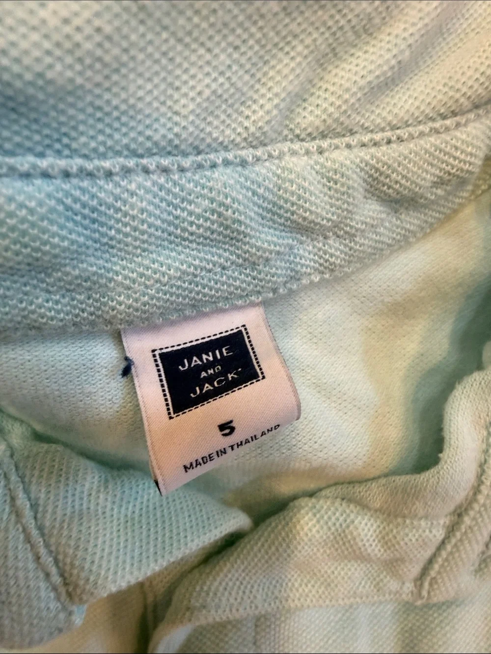 Janie and Jack Light Blue Polo with Small Embroidered Motif